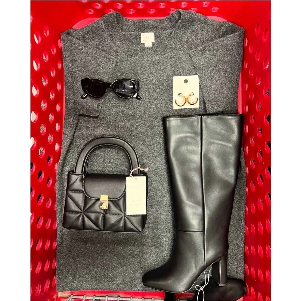 Women's Livia Stovepipe Tall Boots - A New Day™ Black new